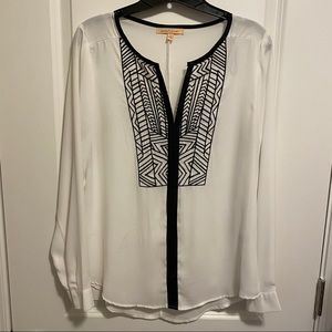 White Blouse with Embroidery